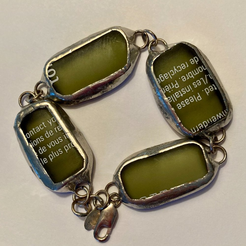 AVEDA Green Glass Upcycled Recycled Bracelet